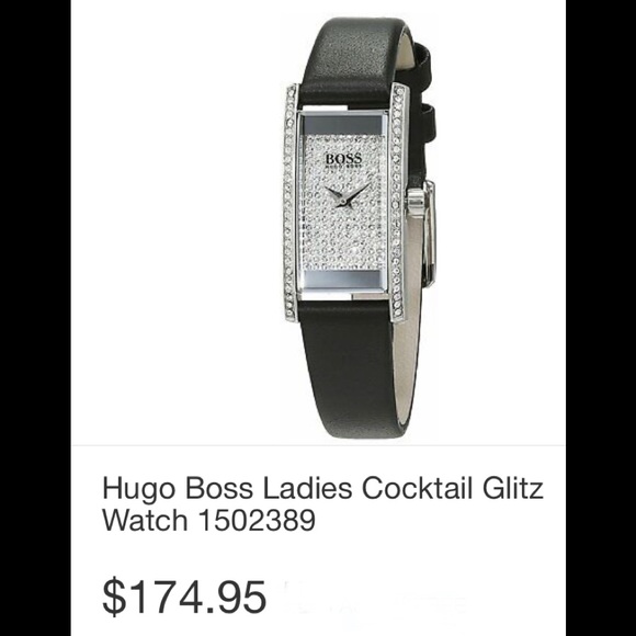 Hugo Boss Accessories - Boss bling leather watch